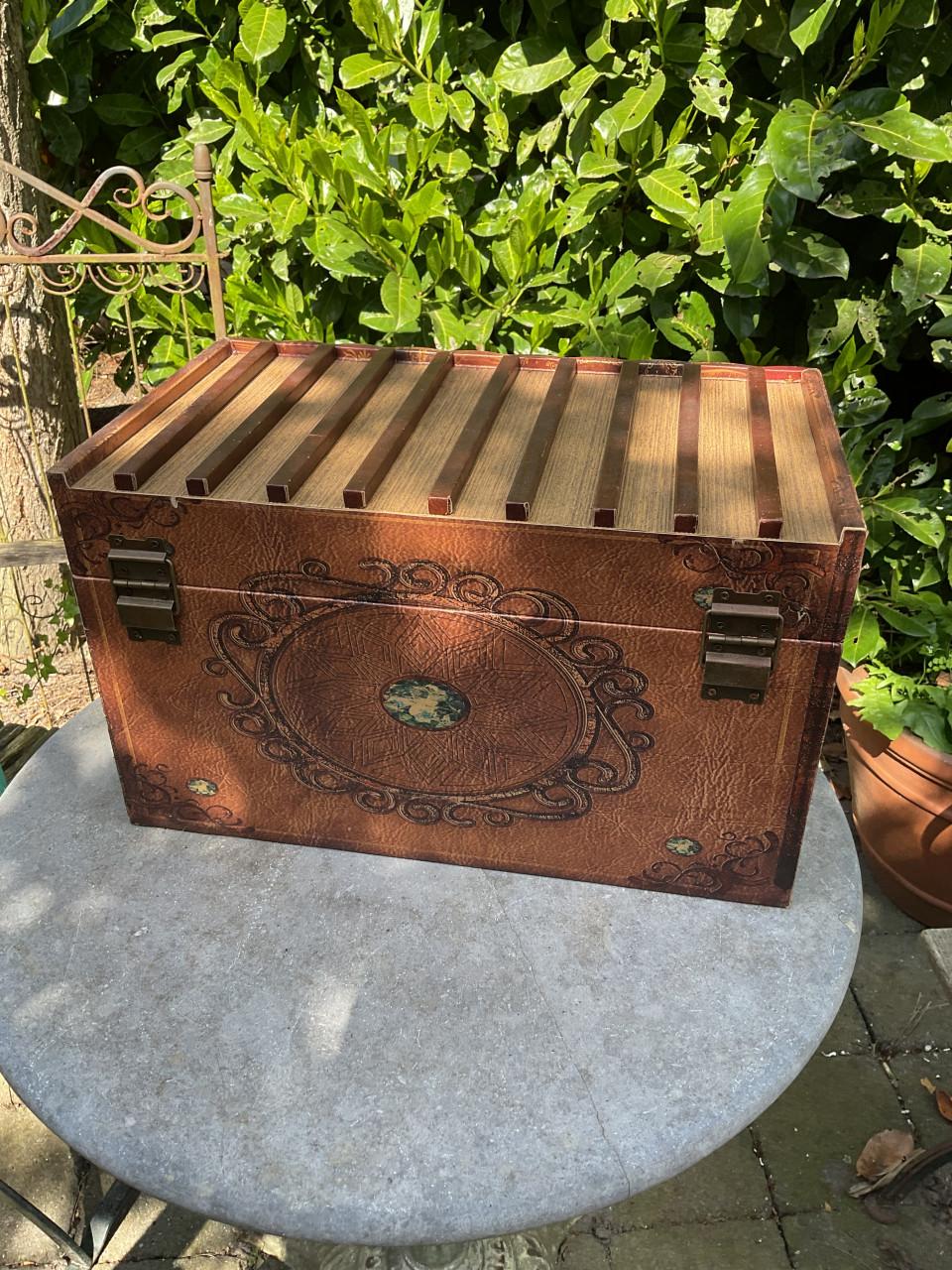 Antieke boeken opbergkist