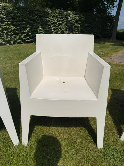 6 witte Toy Driade tuinstoelen