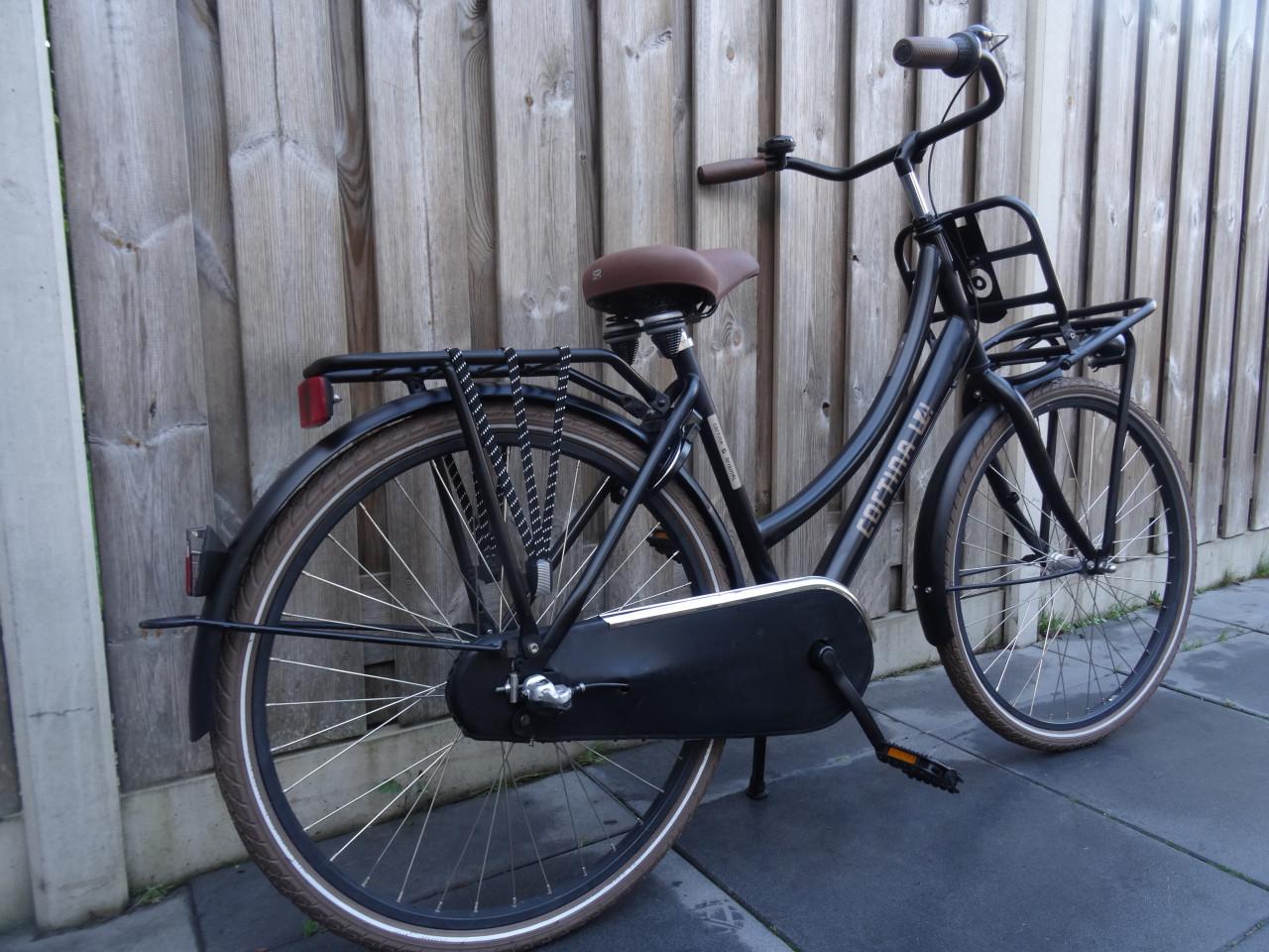 🌸 Cortina Transport U4 Mini M26 – 26 inch meisjesfiets (Jet Black Matt)