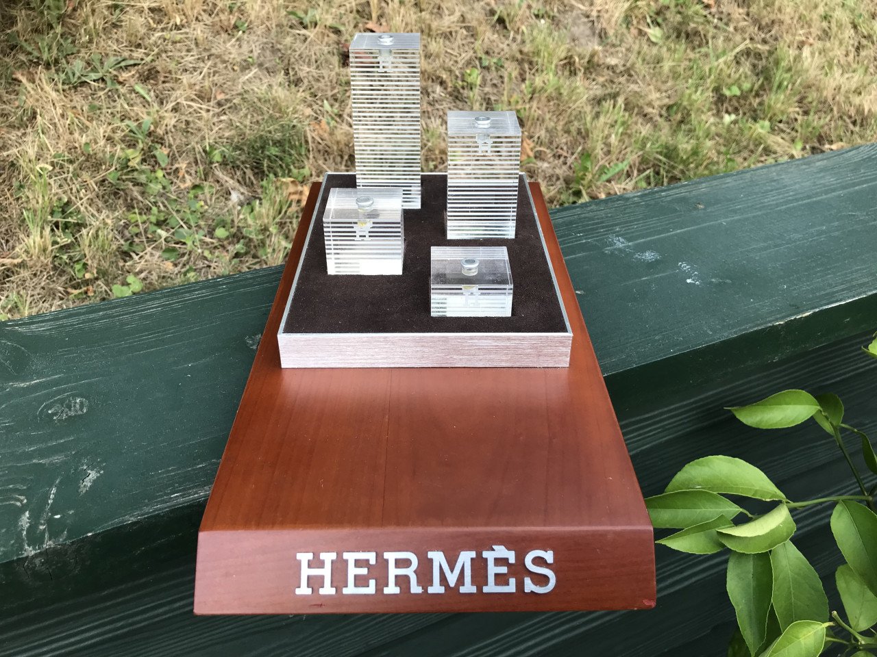 Hermes reclame winkel horloge standaard