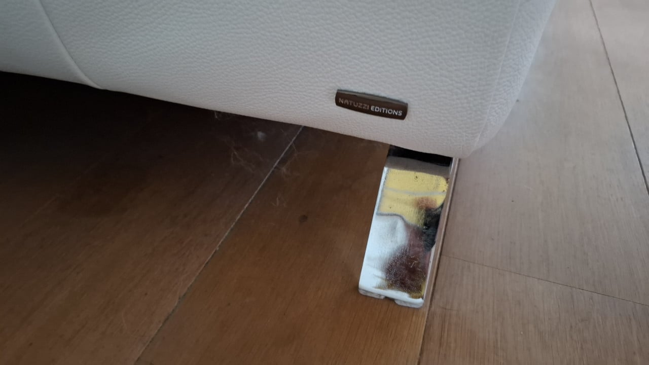 Hoekbank wit leer Natuzzi Editions