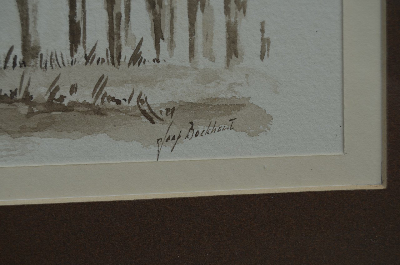 Prachtige aquarel Jaap Boekhout (1932 - 2022) Breskens