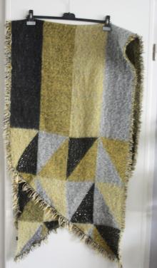 Sjaal grijs zwart geel