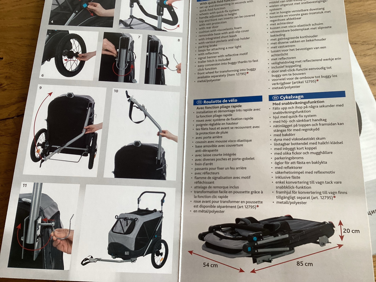 Honden fietskar/ buggy maat M tot 22 kg
