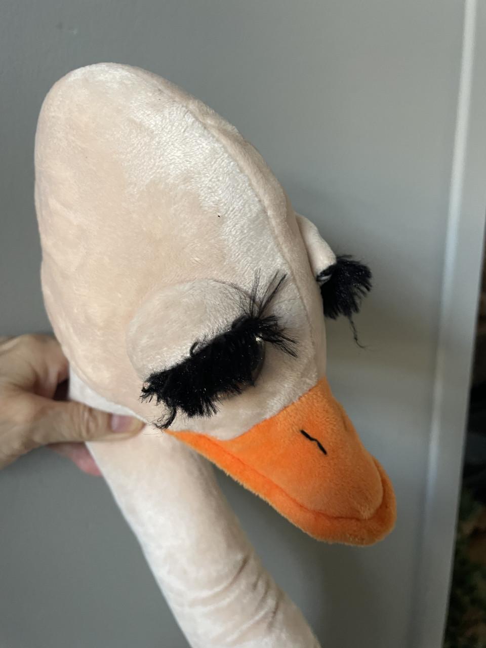 Grote pluche struisvogel