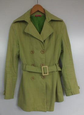 Mooie trenchcoat  Appelgroen, maat S