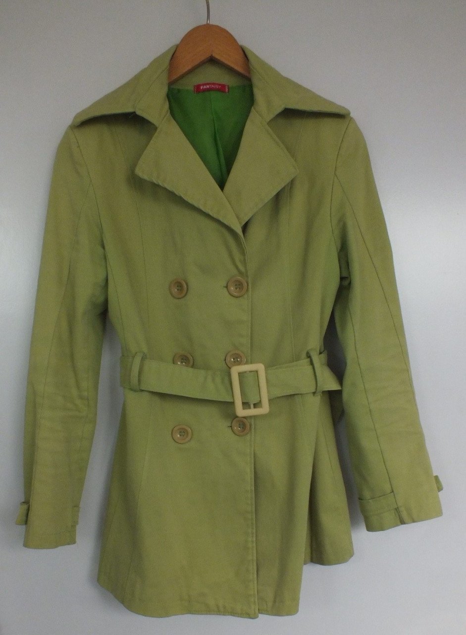 Mooie trenchcoat  Appelgroen, maat S