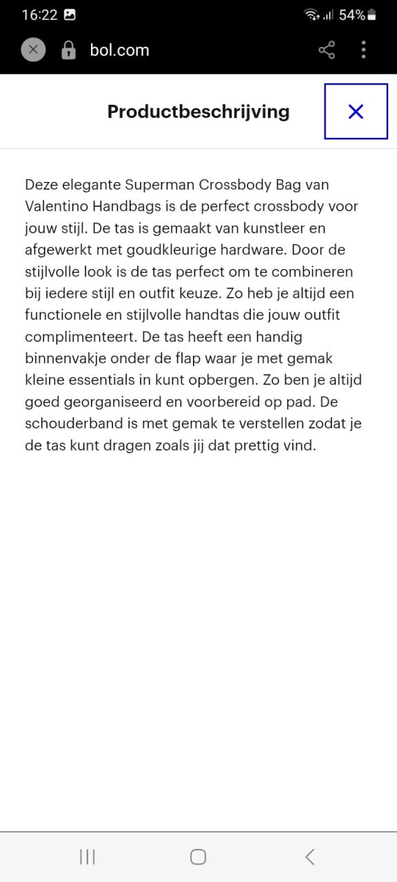 Valentino schoudertas blauw