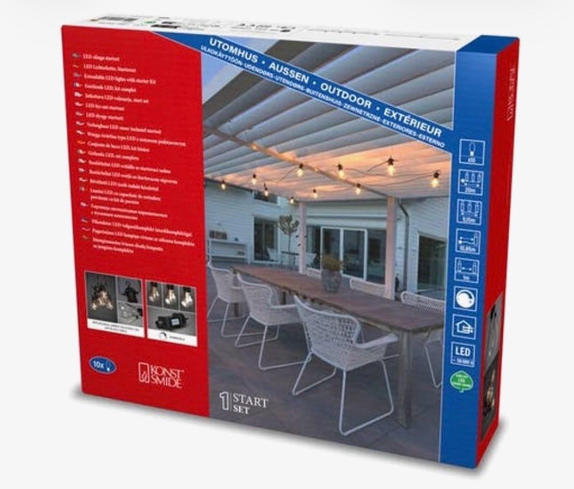Feestverlichtingsset 10 LED-lampen, geschikt voor binnen- en buitengebruik