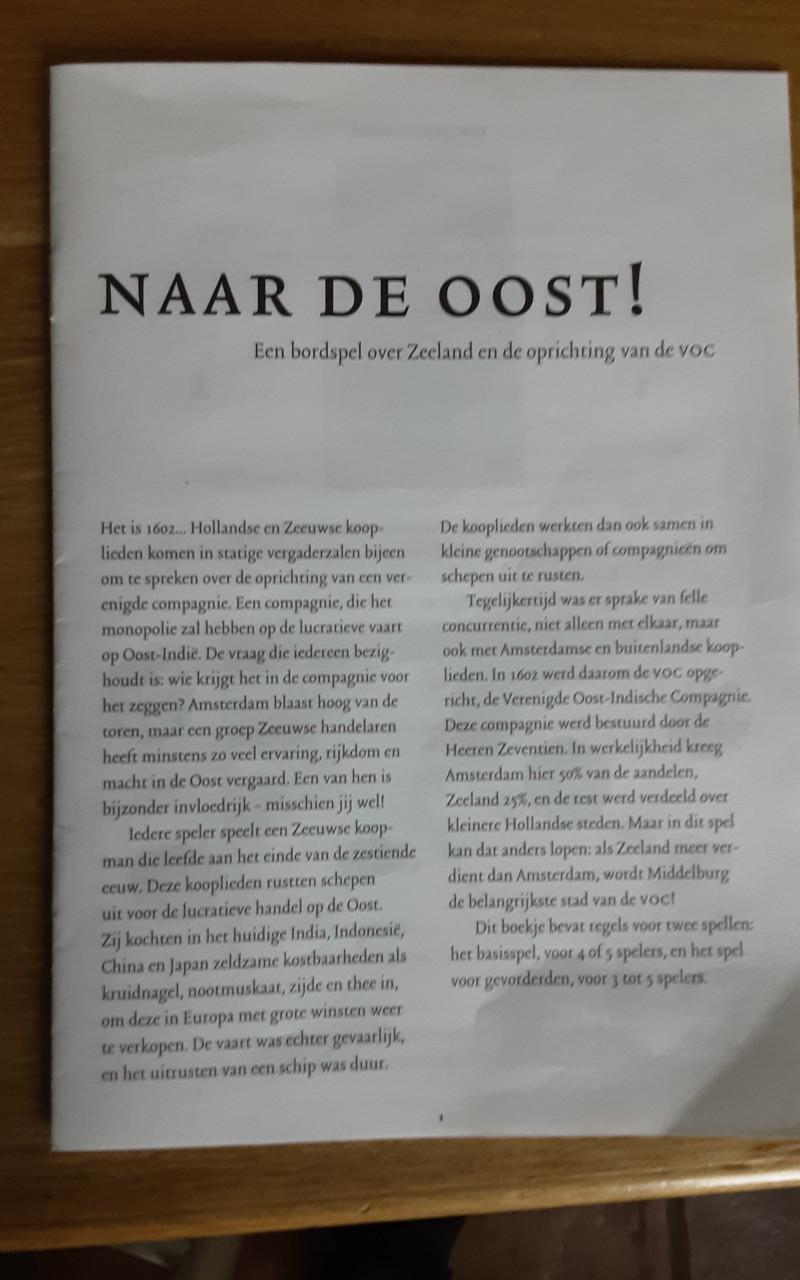 Naar de Oost  - Zeeuws Bordspel