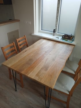Rustiek eiken tafel 140 x 80