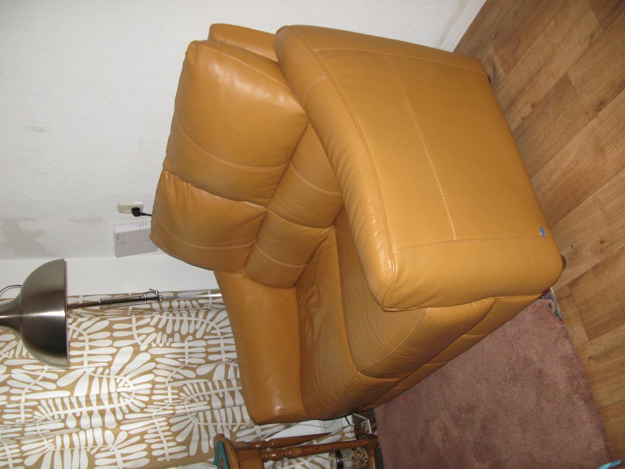 Leder bank 2-zitter