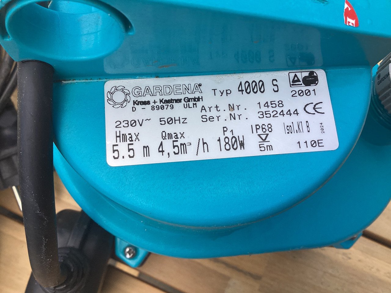 Dompelpomp Gardena 4000s