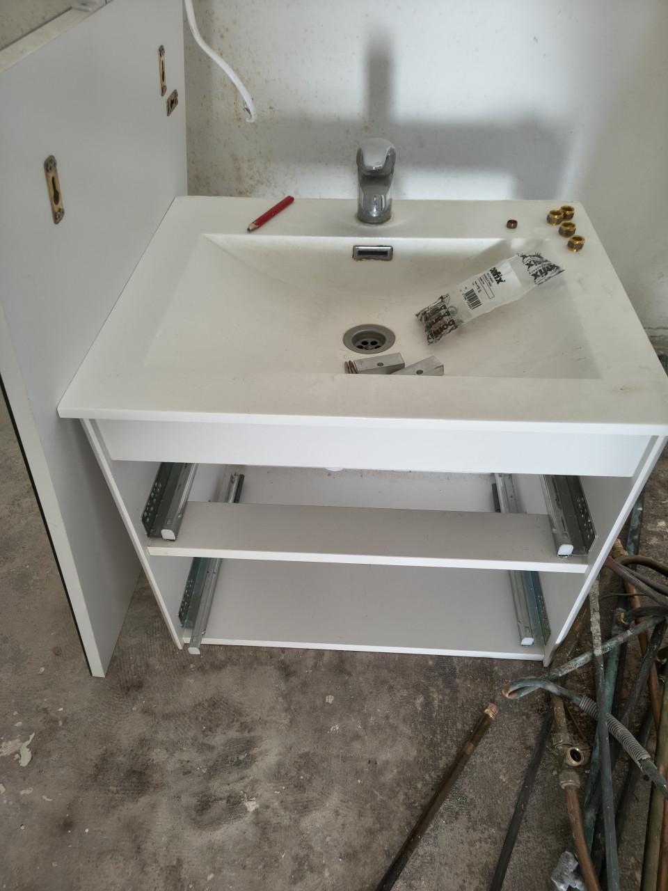 Badkamermeubel met spiegel 60 cm breed