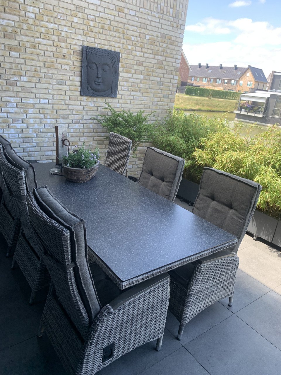 Tuinset met 6 verstelbare stoelen