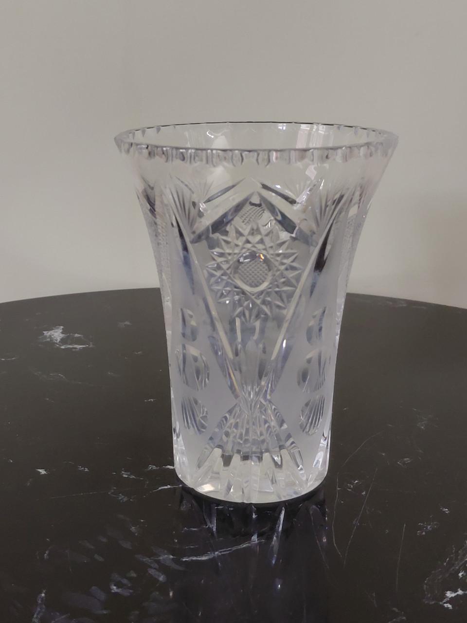 Vintage Bohemen Loodkristal Vaas