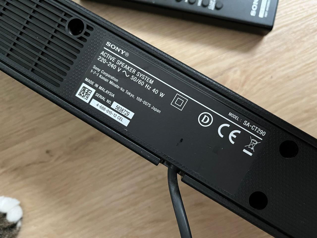 Sony soundbar met subwoofer