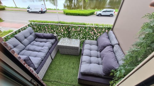4-delig lounge tuinset met (extra) kussens