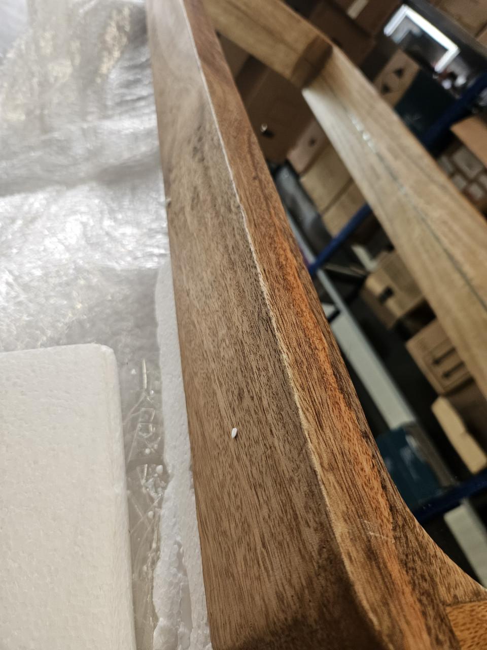 Nieuwe zware houten wandspiegel / passpiegel met echt houten frame