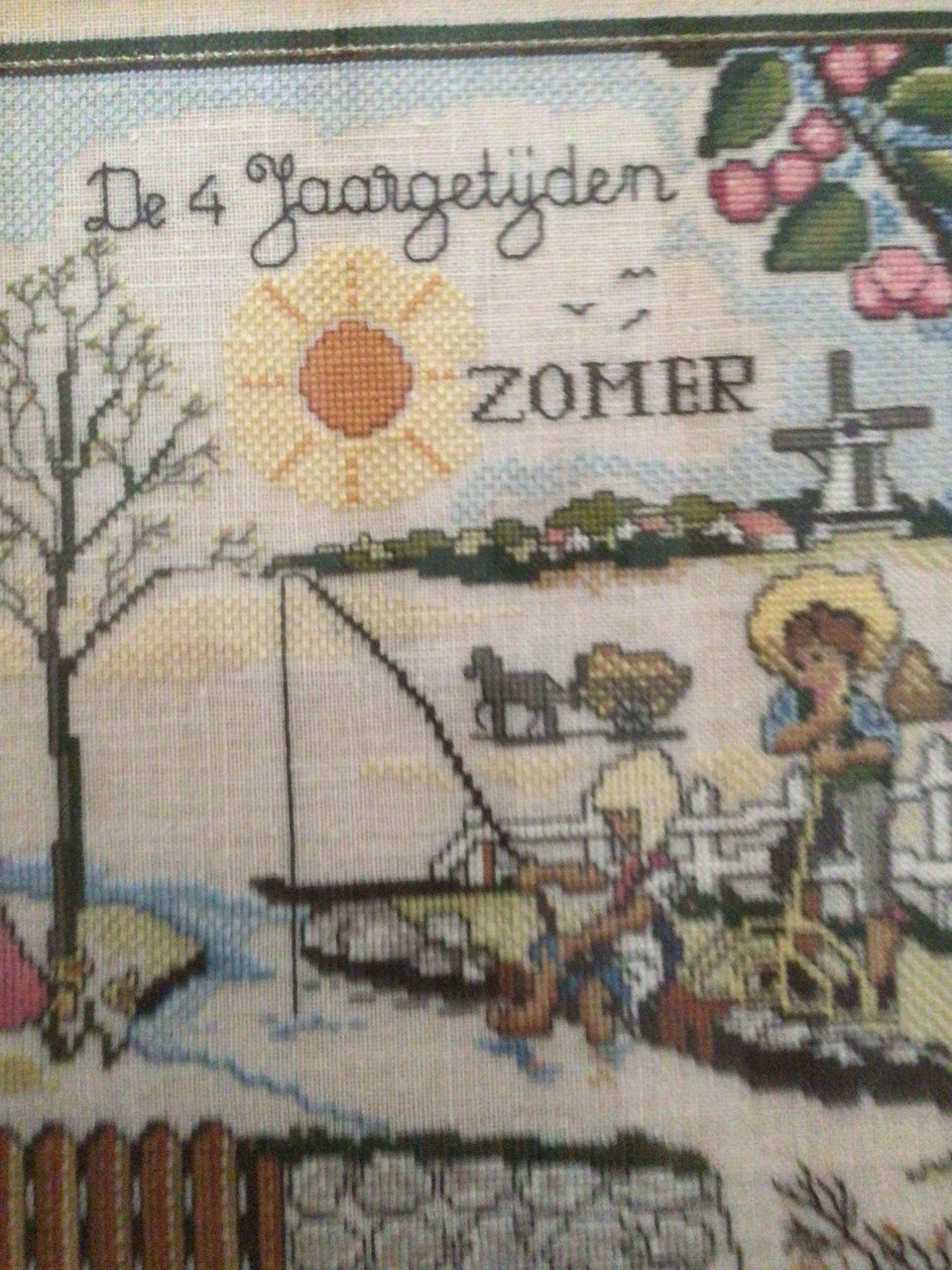 Borduurwerk De vier jaargetijden - Rie Cramer