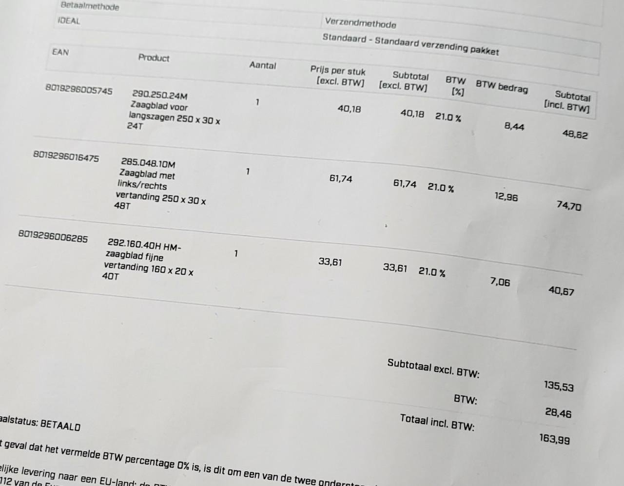 NIEUWE IN VERPAKKING: Zaagbladen CMT