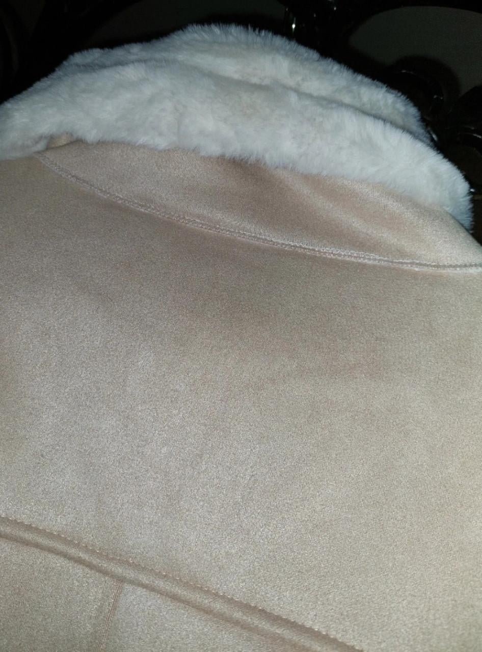 Nieuwe beige dames  pilotenjack mt xl met imitatiebont