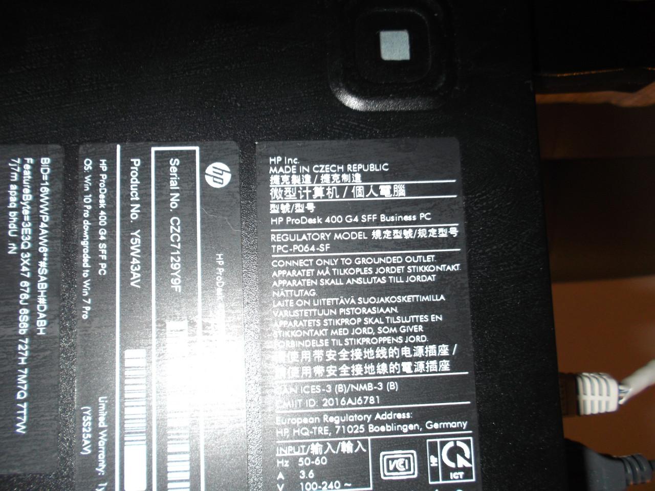 Te koop HP Prodesk 400