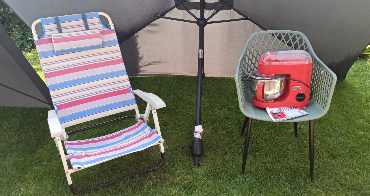 Gratis - Strandstoel / Bodum keukenmachine Bistro 11381