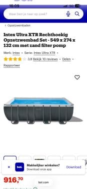 Zwembad met zandfilterpomp voor in de tuin Intex