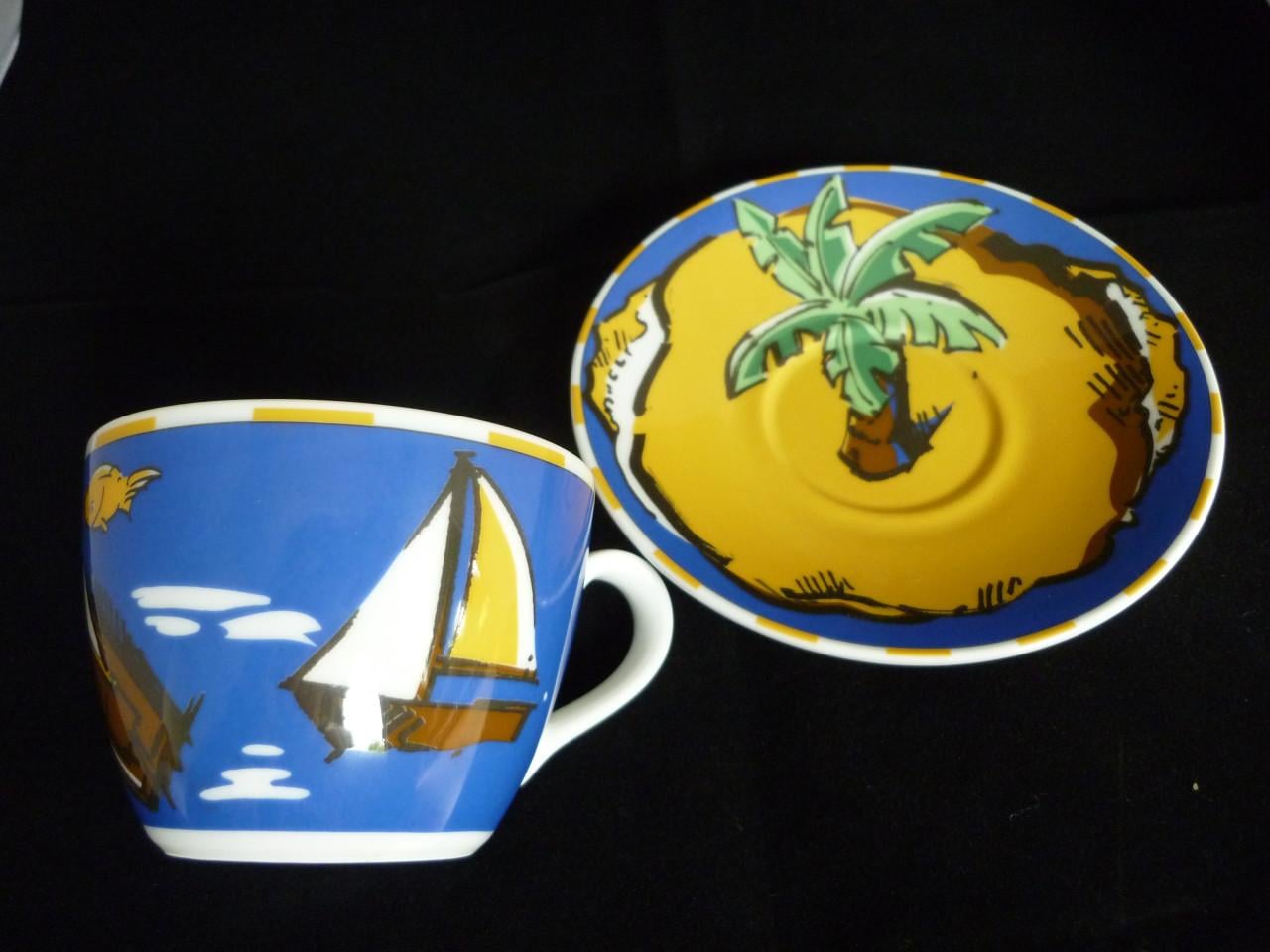 Set van 2 kop en schotel Arzberg Kunst Collectie