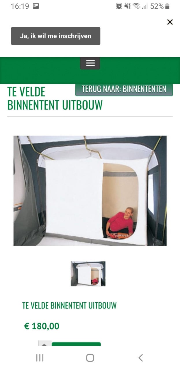 Uitbouw voortent