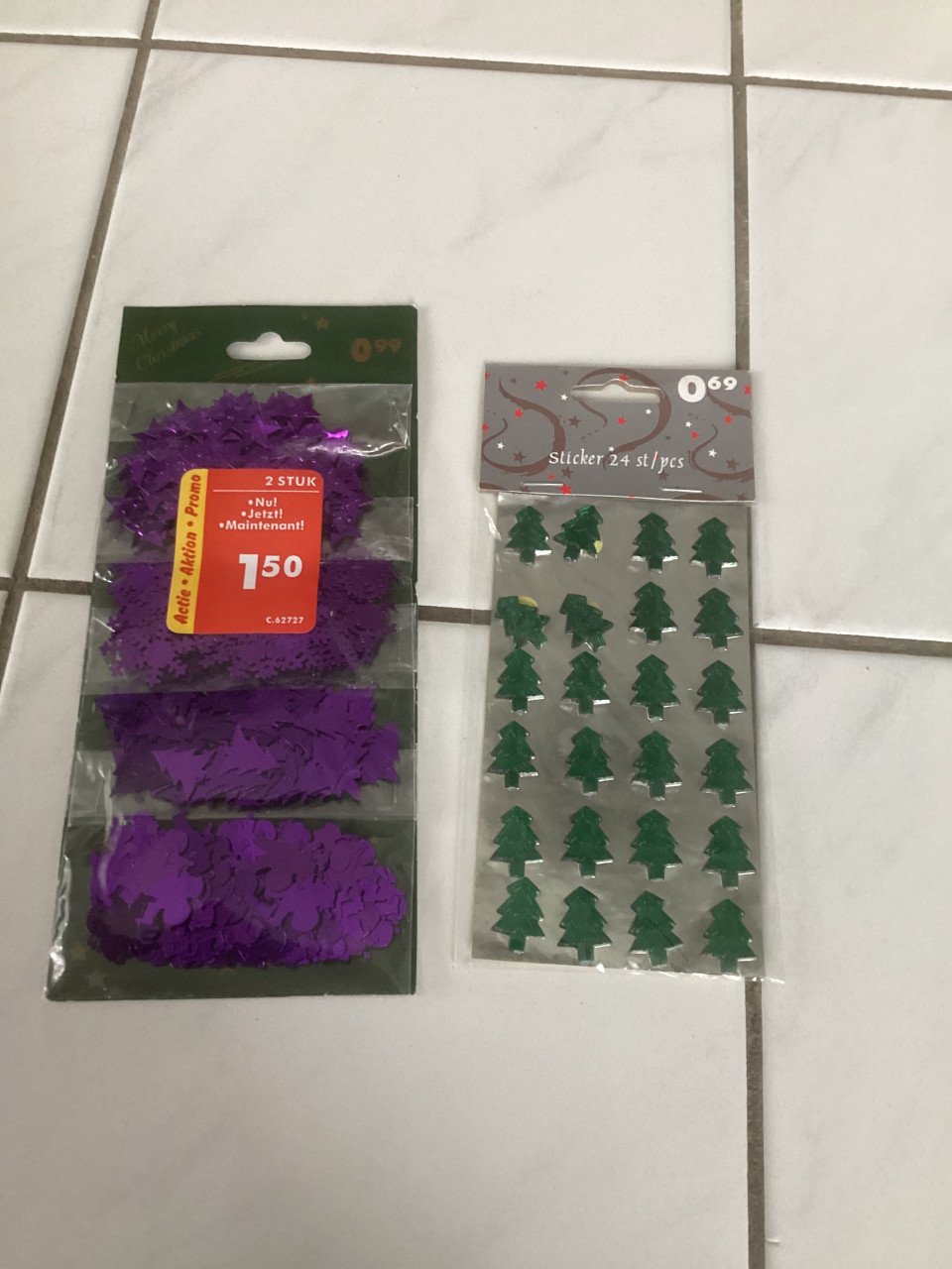 Diverse kerst stickers etcetera