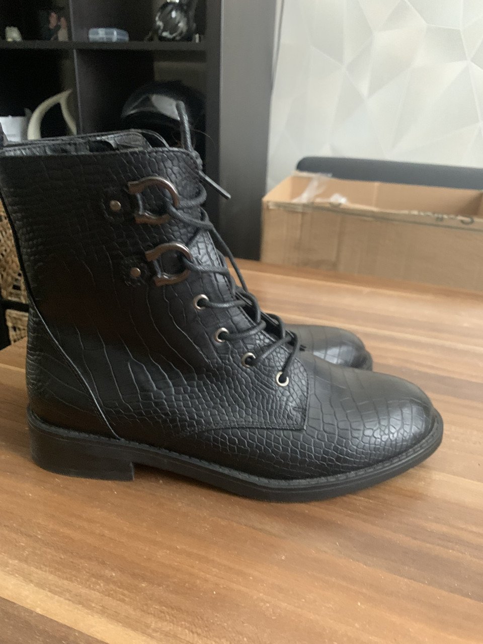 Nieuw zwarte enkel laarzen maat 38