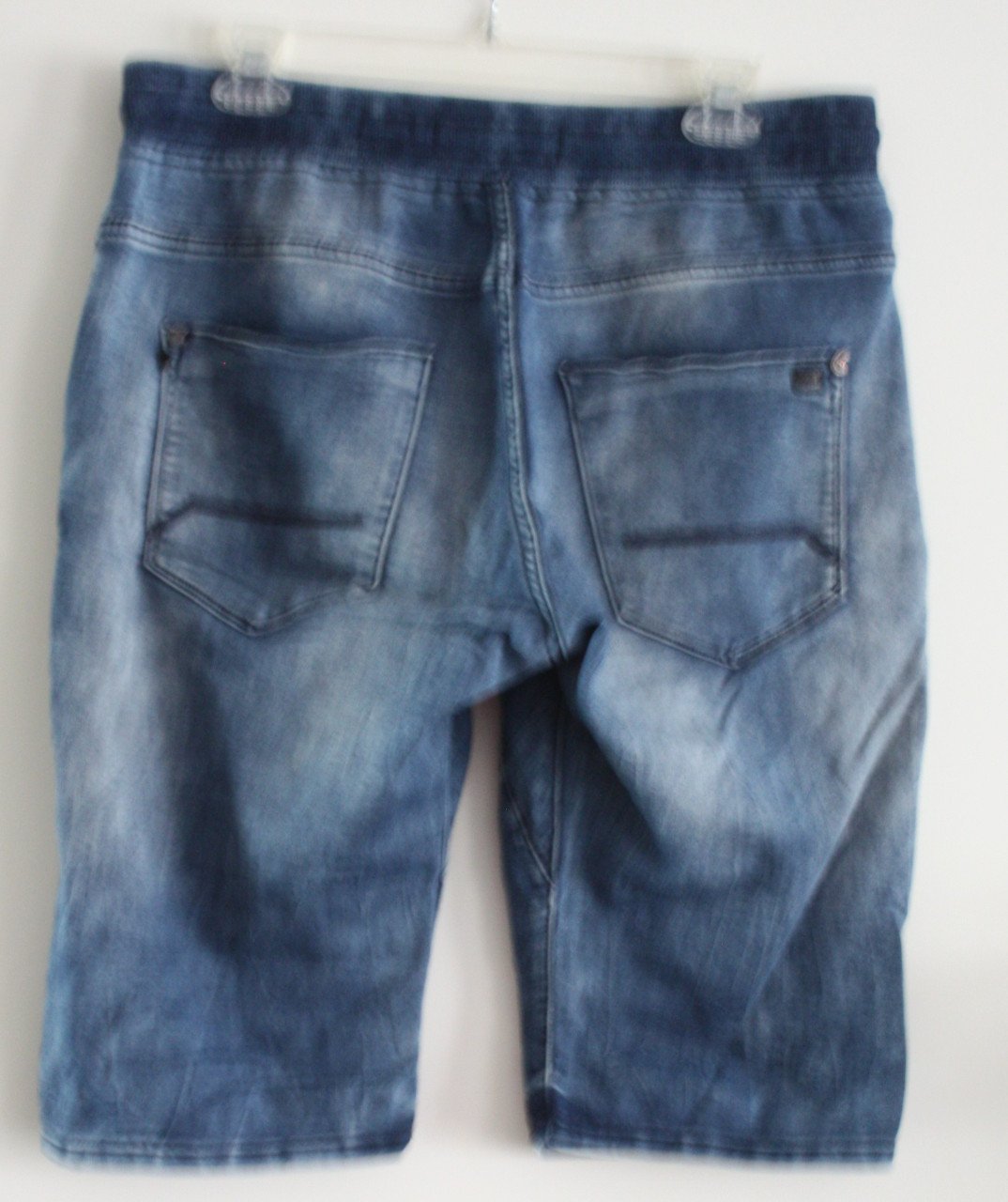 Korte blauwe broek maat m