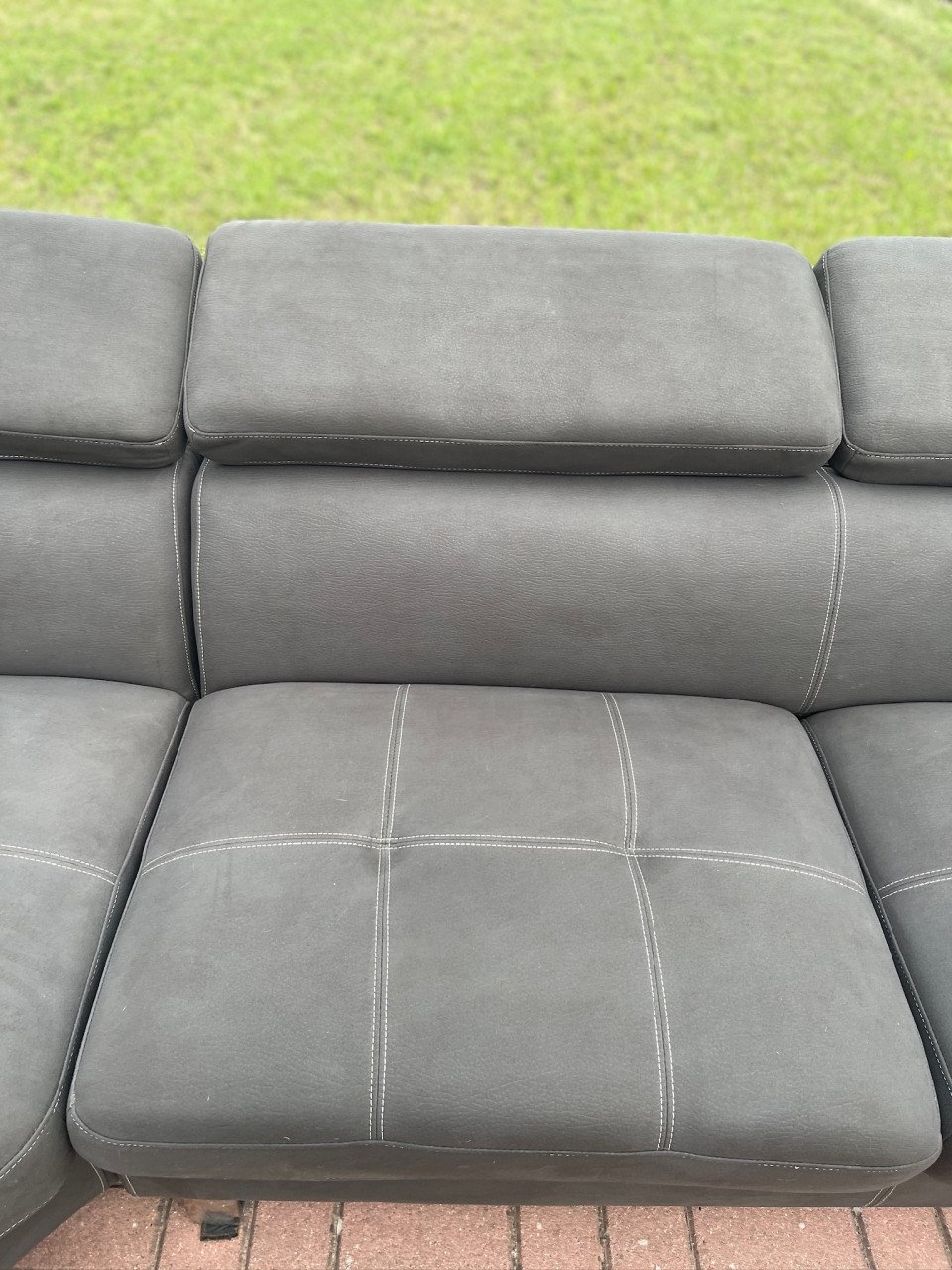 GRATIS LEVERING HEEL NL Grijs Stoffen Hoekbank met Storage Box