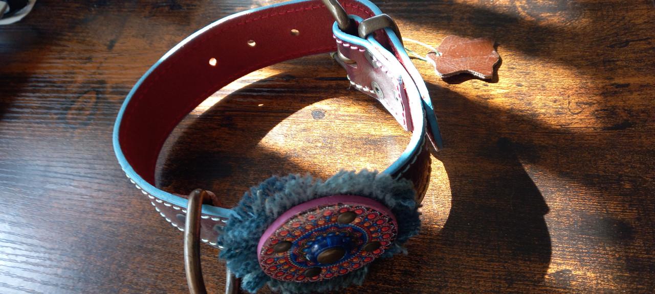 IBIZA LEREN BOHO HONDEN HALSBAND