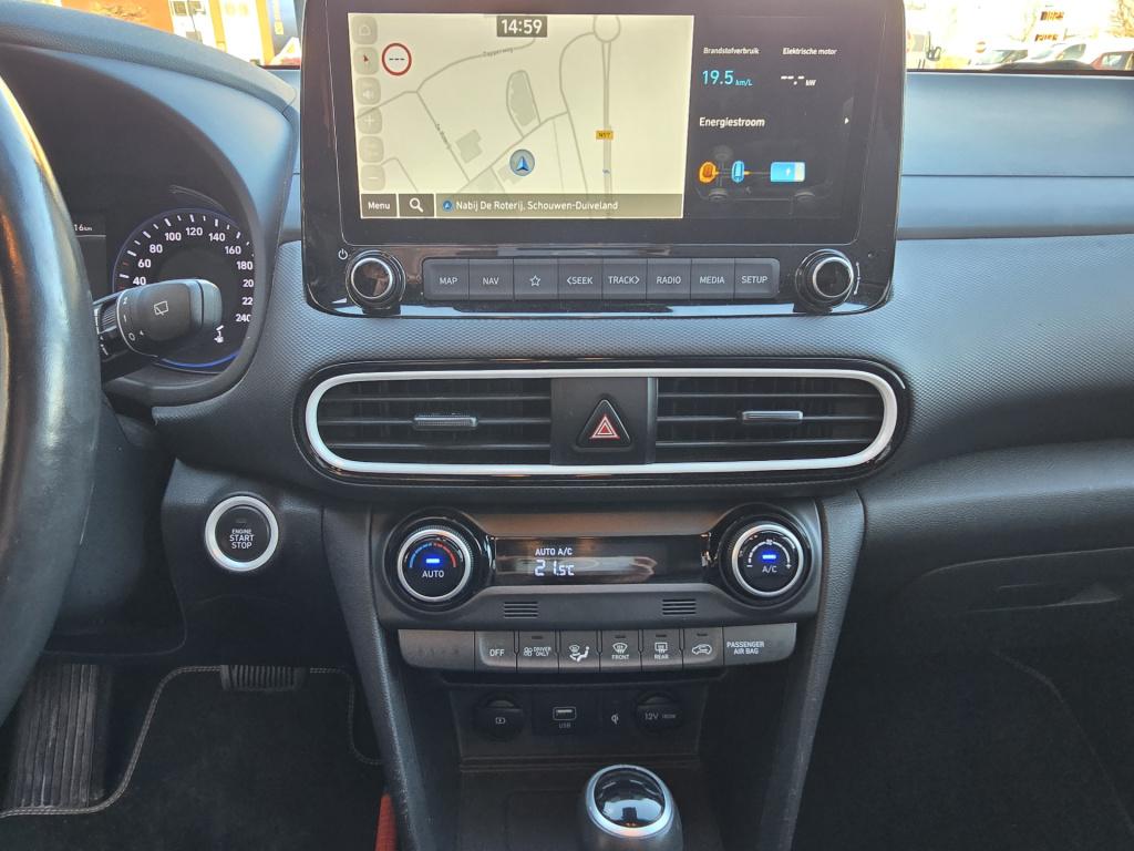 Hyundai Kona 1.6 gdi hev premium | lederen bekleding | stoel/stuur verwarmi