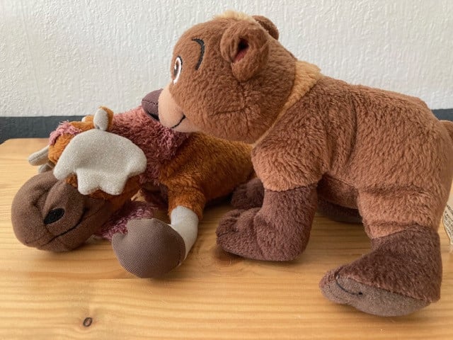 2 x originele Disney Knuffel- Brother Bear