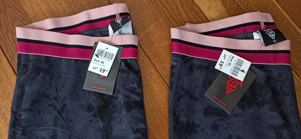 (1 = €8 / 2 = €14) - OSAGA dames sportlegging maat XL - Nieuw -