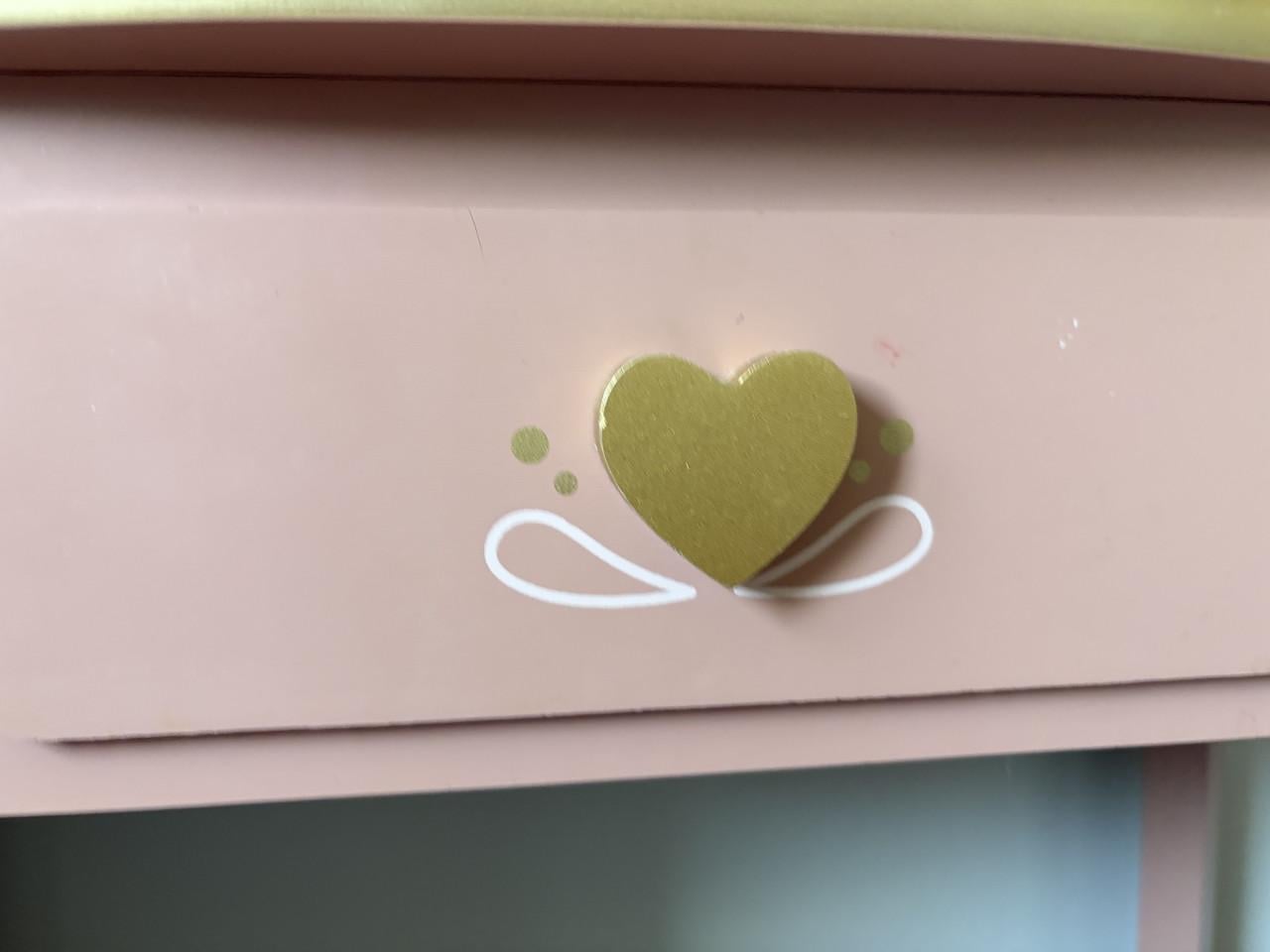 Kaptafel bureautje meisje peuter kleuter kind