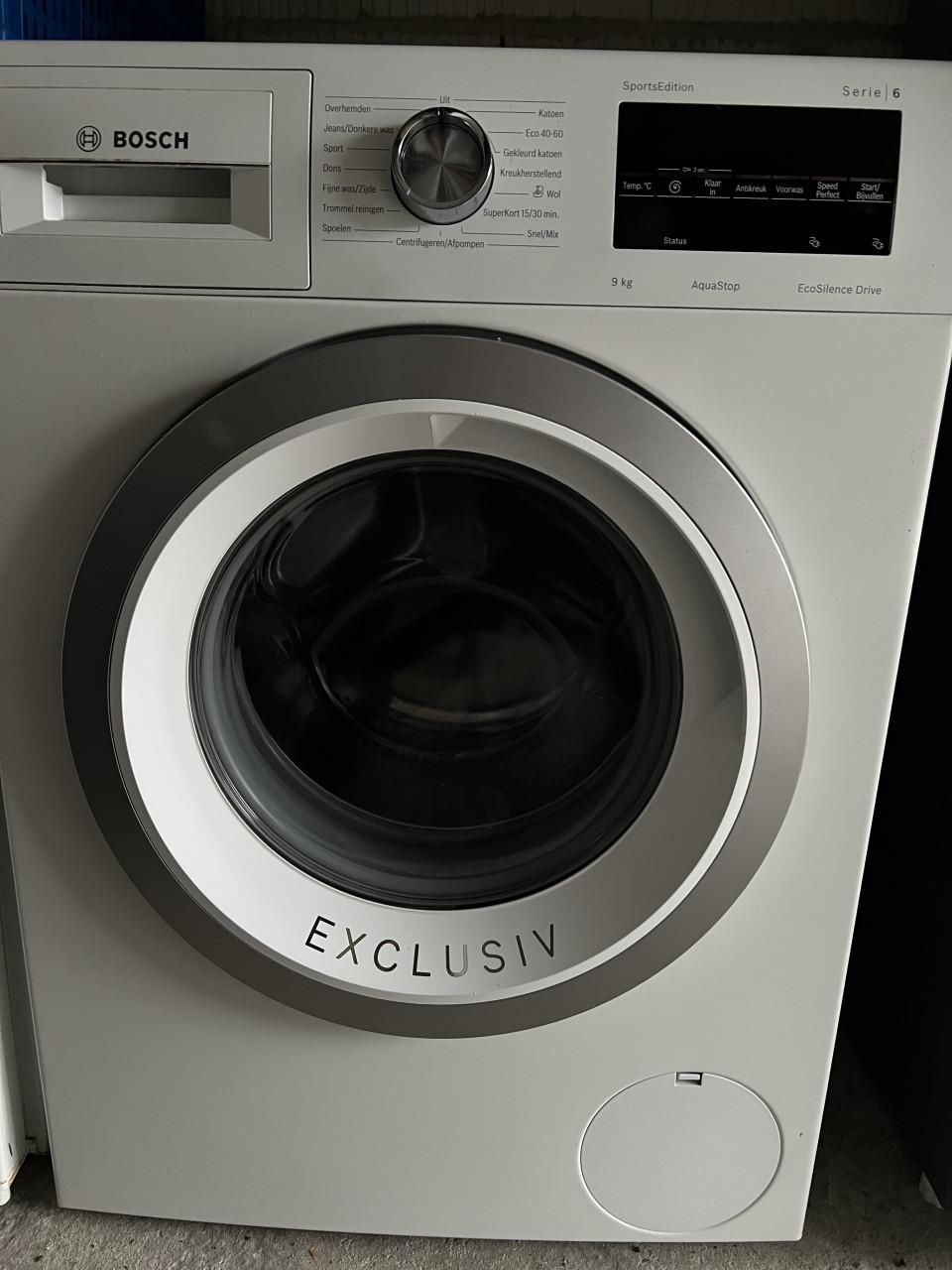 Bosch Exclusiv Serie 6 Wasmachine 9 kg. 1400 rpm als nieuw