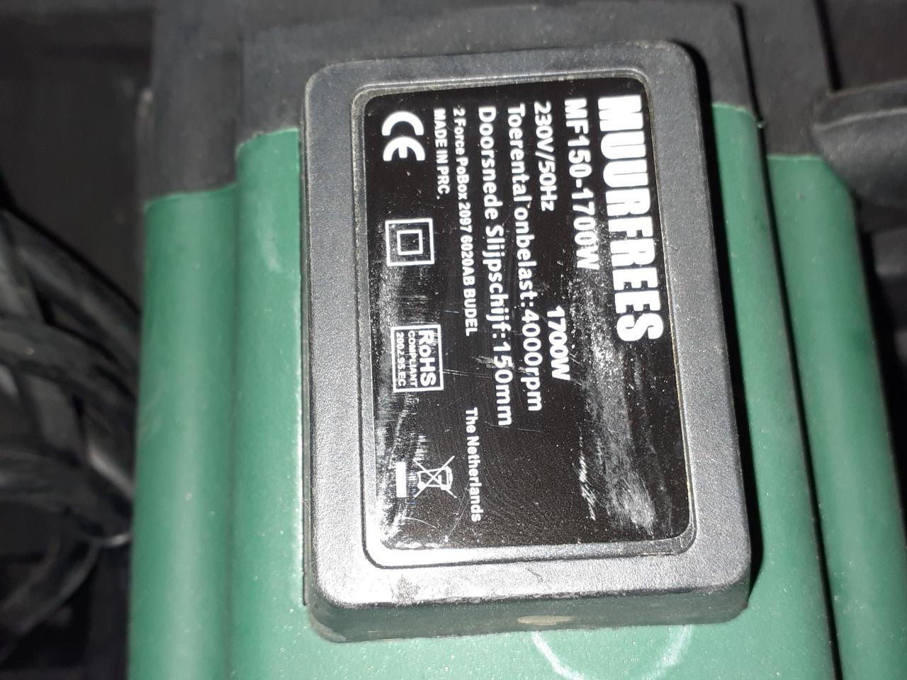 NIEUWE Muurfrees in koffer 2-force