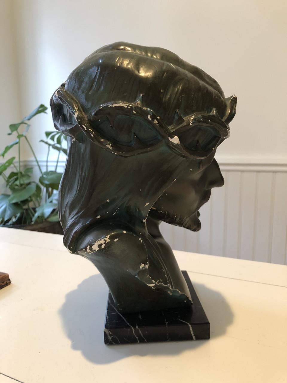 Mooi brocante heilig Jezus Christus met doornenkroon beeld