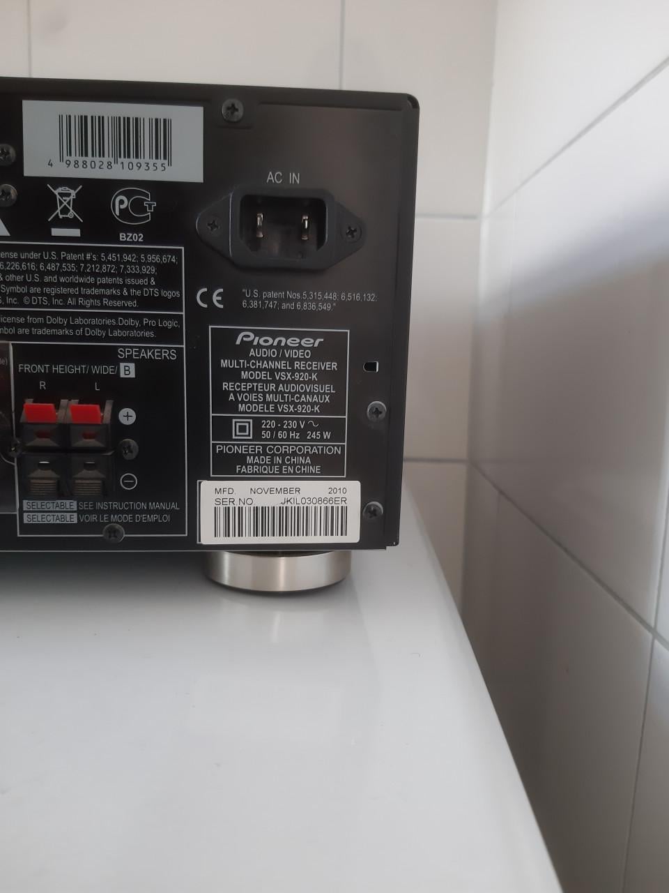 Pioneer VSX-920-K AV Receiver
