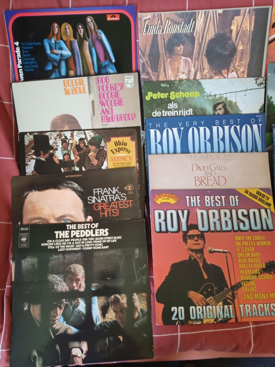 Partij 60 Lp's. Inclusief 6 boxen.