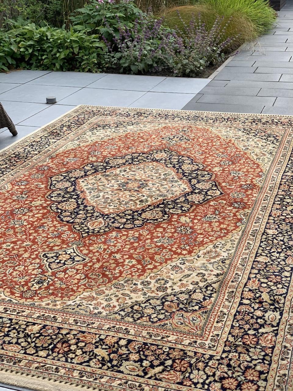 ✨Prachtig Sfeervol Oranje Vintage Vloerkleed Zuiver Scheerwol ✨
