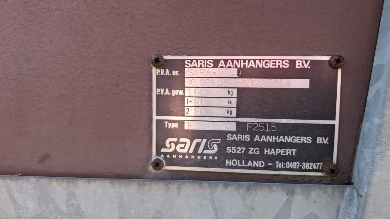 Saris aanhangwagen