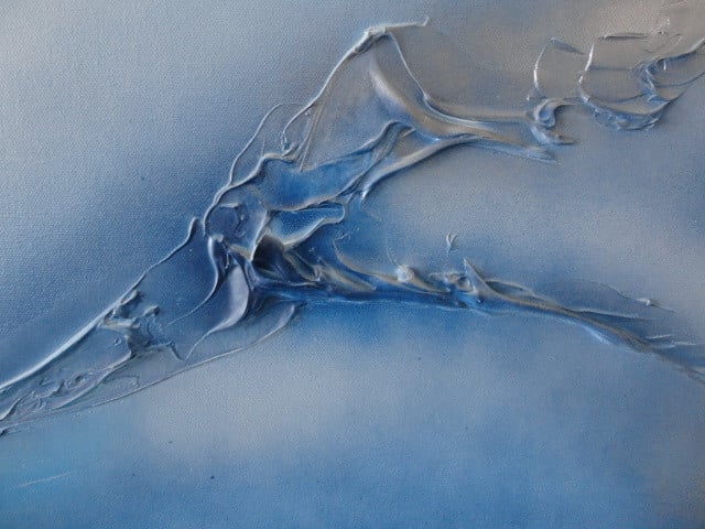 " Blue " prachtig Acryl 2 luik, creatie van Jacky Phoenix