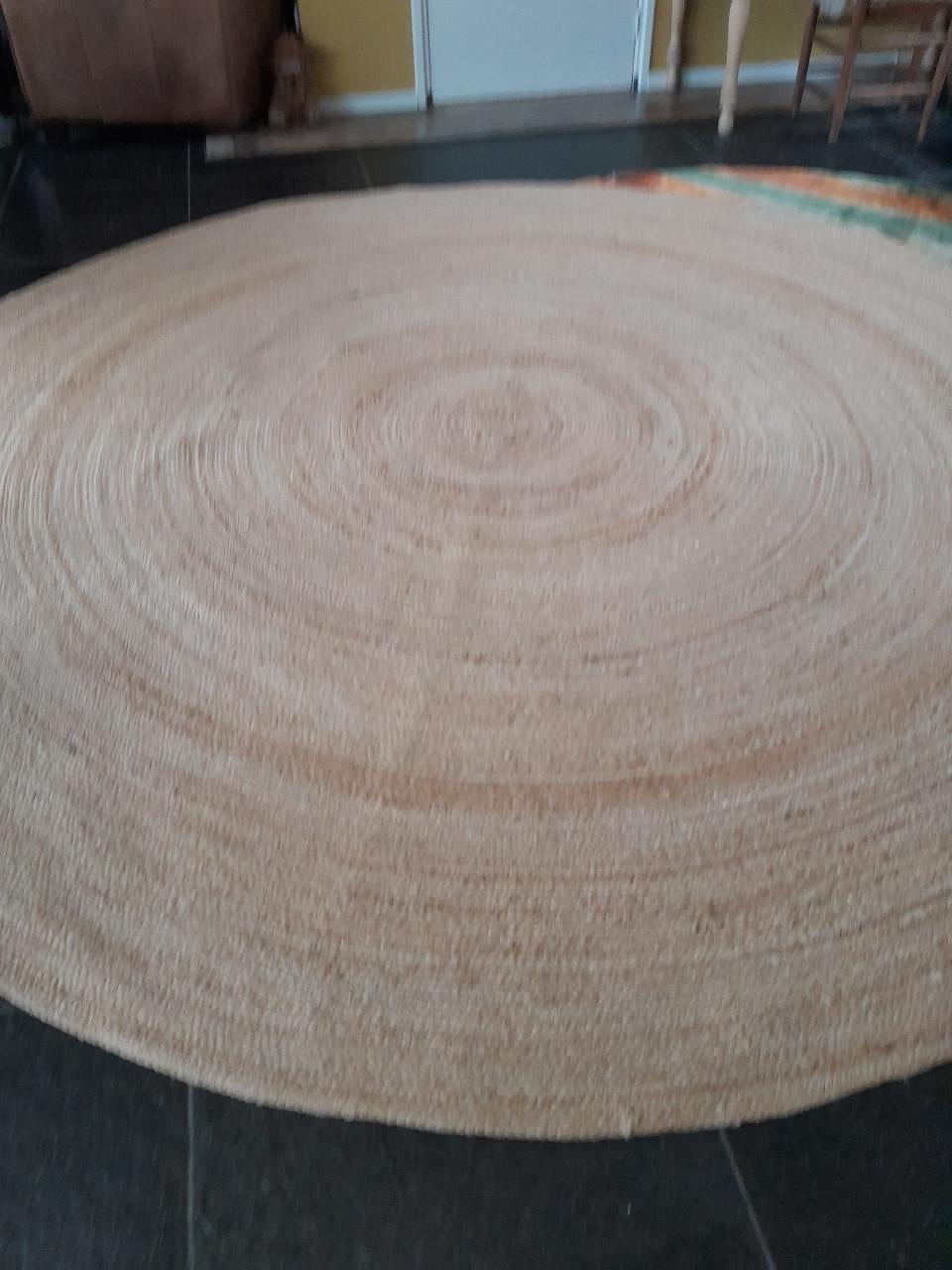 Rond jute vloerkleed