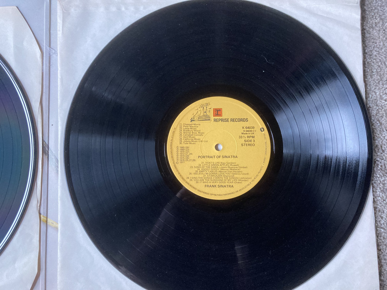 LP Portrait of Sinatra 40 songs from the life of a man